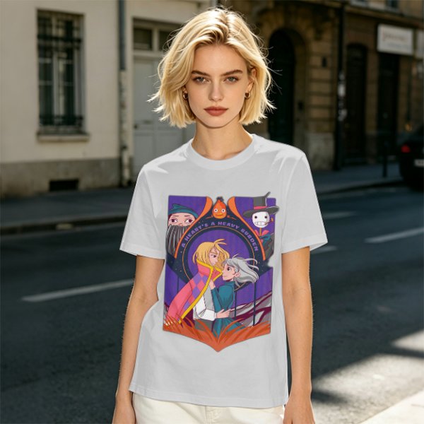 Howl's Moving Castle Characters Graphic Tee for Fans