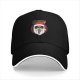Black Baseball Cap With Rock Santa Claus Graphic For Christmas