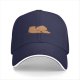 Black Baseball Cap With Sleeping Brown Animal Graphic