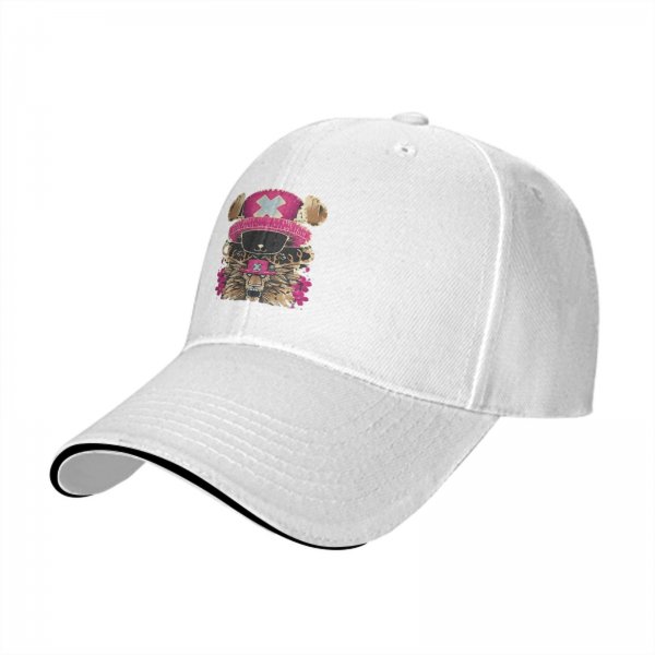 Black Baseball Cap with Anime Reindeer Character Graphic