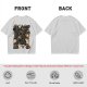 Olive T-Shirt With Cute Black Cats And Coffee Themed Print