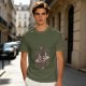 Olive T-Shirt With Saturn Cat And Kittens Space Print