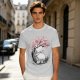 Olive T-shirt with Totoro and Cherry Blossom Tree Art Print
