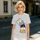 Olive T-Shirt With Stacked Cute Chibi Cats Graphic