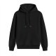 Black hoodie with small colorful decorative chest graphic