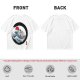 Olive T-shirt with Great Wave Enso Circle and Red Sun Print