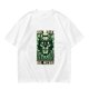 Olive green t-shirt with 'Don't Trust The Wizard' robot graphic print