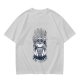 Olive graphic t-shirt with raccoon 'Live Fast Eat Trash' print