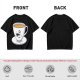 Olive Green T-Shirt With Dapper Cartoon Teacup Graphic