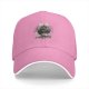 Black baseball cap with embracing skeletons and red heart print