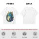 Olive T-Shirt with Whimsical Forest Spirit and Butterfly Print