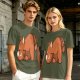 Olive Green T-Shirt With Cute Sleeping Red Panda Graphic