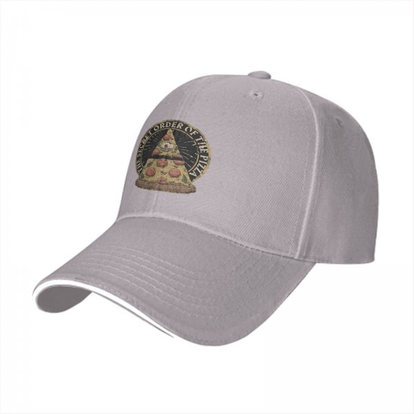 Black Baseball Cap With The Secret Order Of The Pizza Graphic