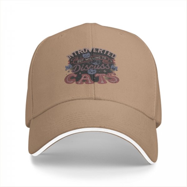 Introverted But Willing To Discuss Cats Baseball Cap