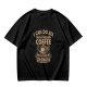 Olive t-shirt with coffee strength motivational print