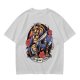 Olive T-shirt featuring The Cursed Prince Beast with roses and candelabra