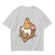 Olive T-Shirt With Cute Lazy Egg On Toast And Bacon Print