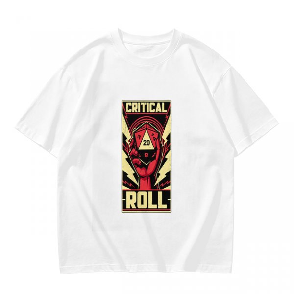 Olive Green T-Shirt With Critical Roll D20 Graphic