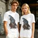 Owl Wizard With Spell Book Graphic Tee