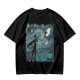 Olive T-shirt with Starry Night Style Fantasy Warrior Print