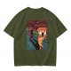 Olive T-Shirt With Funny Pizza Slice Scream Art Print