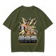 Olive T-shirt with Hee-Hee-Man Master of Pop Lifting Barbell Graphic