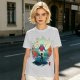 Hunter x Hunter Anime Graphic Tee with Sunset Landscape Art