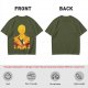 One Piece Sanji Fire Kick Graphic Olive T-Shirt