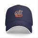 Black Baseball Cap With Halloween Pumpkin Ramen Bowl Graphic
