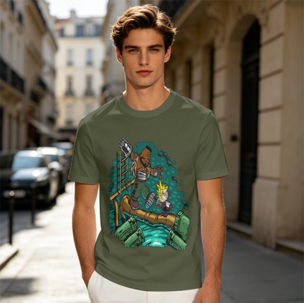 Final Fantasy VII Barret and Cloud Graphic Tee