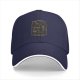 Black baseball cap with paranormal cat skeleton graphic design