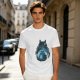 Olive T-shirt with Totoro Forest Silhouette Graphic Print