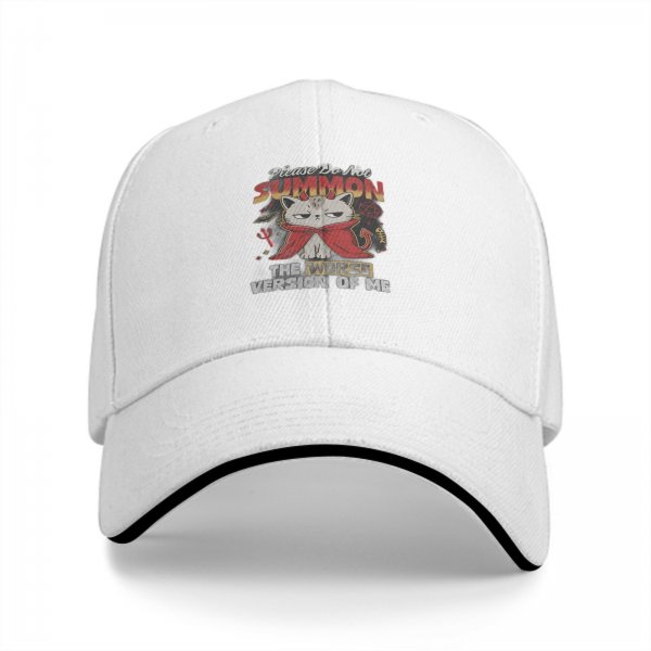 Please Do Not Summon The Worse Version Of Me Devil Cat Baseball Cap