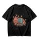 Olive T-shirt with Chibi Wounded Fantasy Creature Graphic