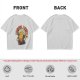 Olive T-Shirt with Retro Summer Power Corn Character Print