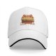Black baseball cap with cute cat burger and kittens graphic