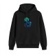 Anime Character Silhouette Graphic Black Hoodie