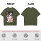 Olive green t-shirt with 'SUPER MOO' and cartoon cow graphic