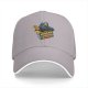 Black baseball cap with Scream Ghostface fast food themed graphic
