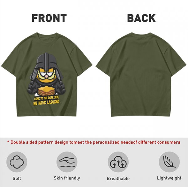 Garfield Darth Vader T-Shirt Come To The Dark Side We Have Lasagna