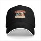 Black baseball cap with cats eating ramen graphic