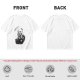 Olive T-shirt with Skeleton in Coffin Holding Coffee Print