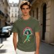 Olive Graphic T-Shirt With 'I Can't Adult Today' Rainbow Design