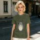 Olive T-shirt with Angry Totoro Graphic Print