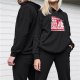 Support Your Local Pizza Dealer Graphic Black Hoodie