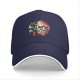 Black Baseball Cap With Distressed Horror Monster Face Graphic