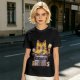 Olive T-Shirt With Cat Eating Snacks Frequent Snacks Print