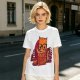 Olive T-Shirt With Nerdy Ginger Cat Reading Book Print