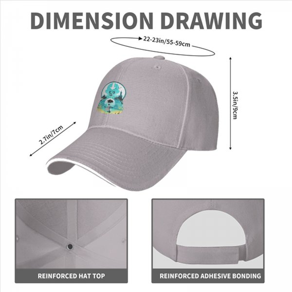 Avatar Themed Black Baseball Cap With Airbender Artwork
