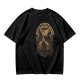 Olive green t-shirt with Pray the Coffee Brew graphic print